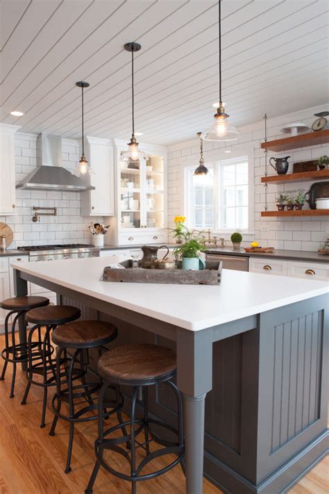 Fresh Farmhouse Kitchen in Gray and White - Town & Country Living