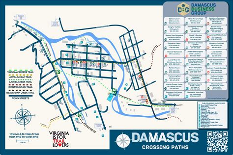 Map of Downtown Damascus, Virginia - VISIT DAMASCUS, VA