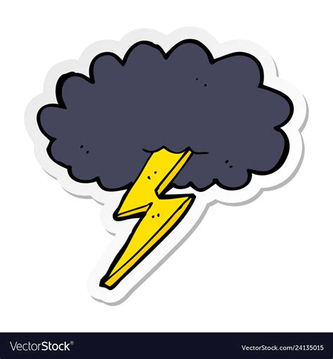 cartoon galery net: Cartoon Thunder Cloud With Lightning