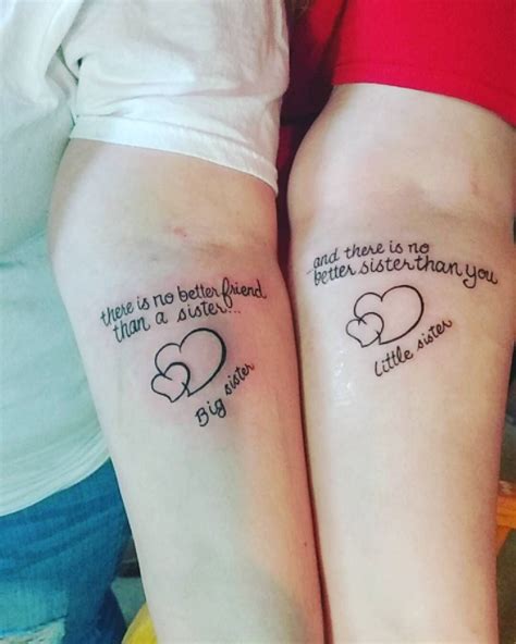 Sister Double Heart Infinity Tattoo Sister Friend Tattoos, Brother ...