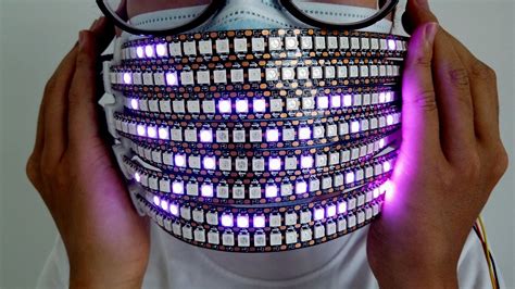 How to Make LEDs DIY Face Mask Using LED Strip, Arduino Nano ...