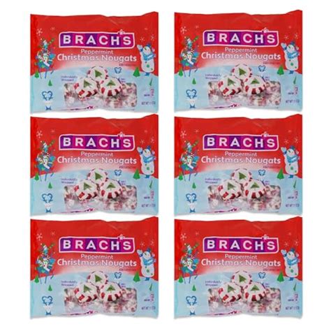 Brach's Candy Christmas Nougats 6 Pack, Bulk Christmas Candy, Peppermint Candy, Christmas Candy ...