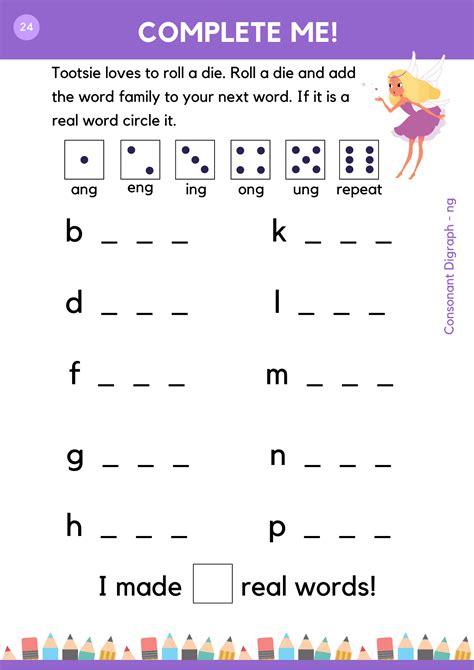 Phonics Consonant Digraphs - Words & Worksheets (pdf) - Level 2