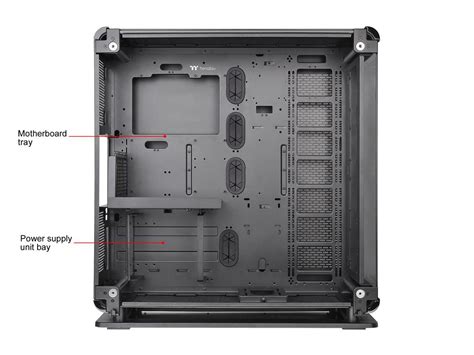 Thermaltake Core P8 Tempered Glass E-ATX 2-Way Display Rotational PCI-E ...