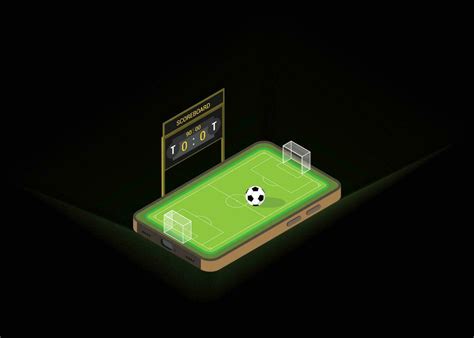 Isometric Football playground in Mobile Concept Illustration 23217420 ...