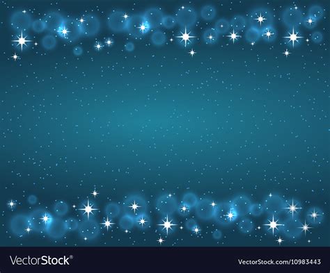 Frame with stars on the dark blue background Vector Image