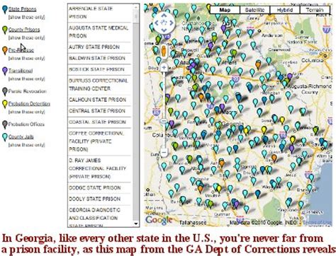 Prisons In Georgia Map