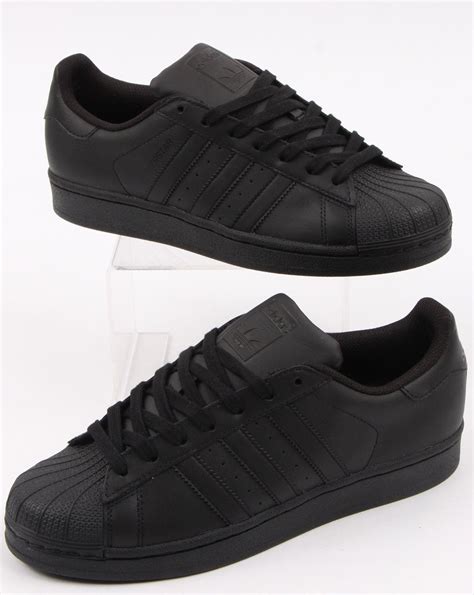 Adidas Superstar Trainers Triple Black | 80s Casual Classics