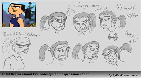 ArtStation - Total Drama Eva redesign and expression sheet