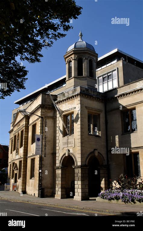 The old Town Hall and Tourist Information Centre, Bedford, Bedfordshire, England, UK Stock Photo ...