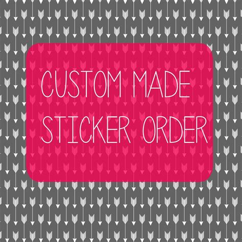 Custom Order Stickers by neonjennink on Etsy