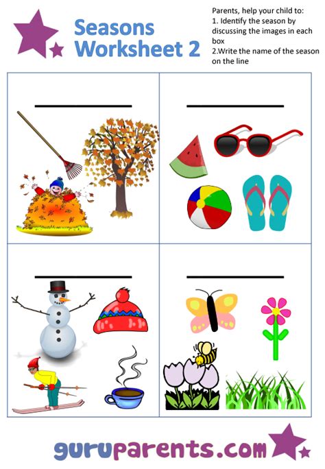 Worksheets On Seasons