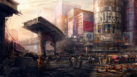 Post Apocalyptic City Zombies (#326879) - HD Wallpaper & Backgrounds ...