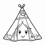 Teepee Coloring Tent Drawing Tipi Clipart Native Tepee American Indian  sketch template