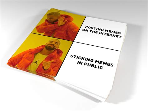 Drake Meme Stickers Sticking Memes in Public Pack of 15 - Etsy