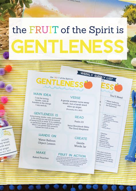 The Fruit of the Spirit is GENTLENESS Kids Activities - The Littles & Me