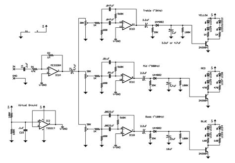 Schematic for three band beat detector