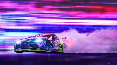 Toyota supra 3x drift 4K wallpaper download