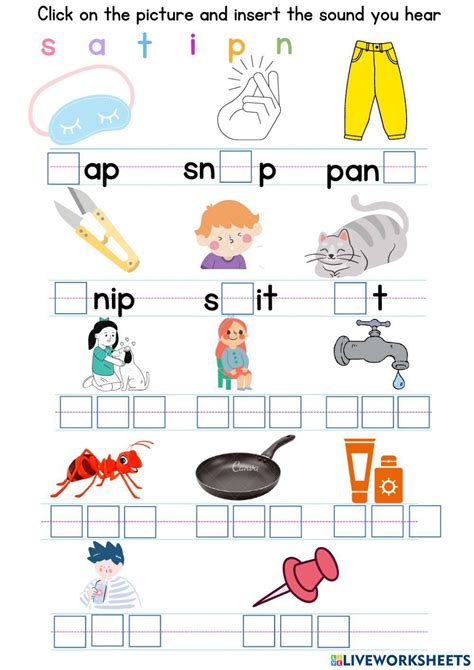 Jolly phonics group 1 worksheet 2145567 | robotalice