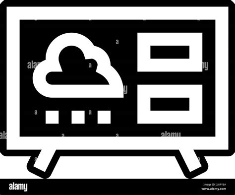 weather forecast icon black vector illustration Stock Vector Image ...