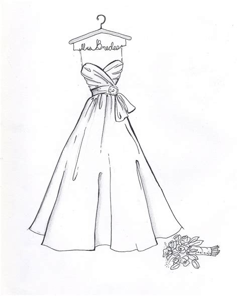 Custom Wedding Dress Sketch | Dress drawing easy, Wedding dress ...