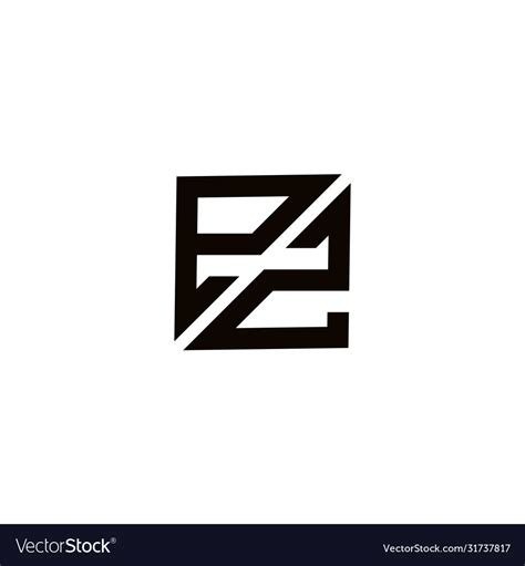 Dz letter logo icon design template elements Vector Image