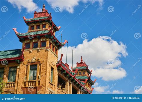 Chicago Chinatown Architecture Exterior of Asian Style Buildings Stock ...