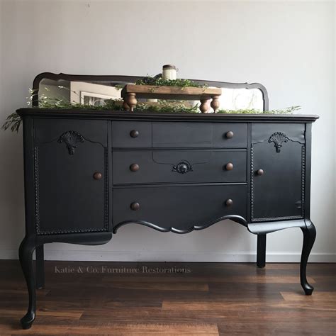 General Finishes Lamp Black Milk Paint | Black painted furniture, Painted furniture, Painted buffet