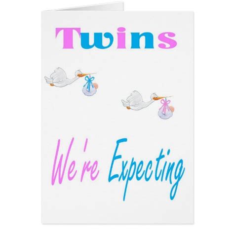 Twins We're Expecting Announcement Card | Zazzle