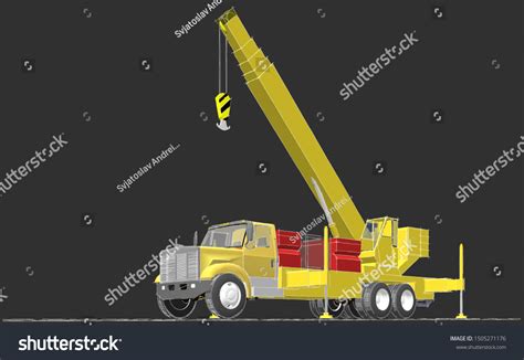 Crane Truck 3d Illustration Sketch Stock Illustration 1505271176 ...