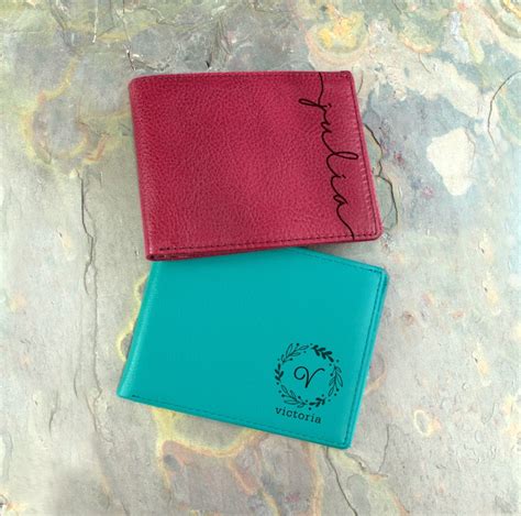 Personalized Leather Wallet Monogram Genuine Leather Wallet | Etsy