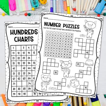 100 chart puzzles | Printable hundreds chart puzzles | TPT