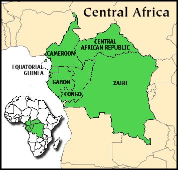 Central Africa Map Pictures