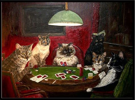 cats playing poker print - Google Search | Cat painting, Dogs playing ...