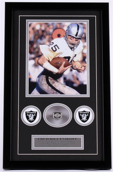 Fred Biletnikoff Raiders 14x22 Custom Framed Super Bowl XI Championship Ring Display | Pristine ...