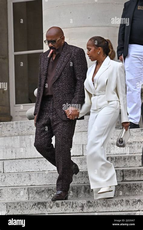 Paris, France, July 7, 2022. Steve Harvey, Marjorie Harvey attending ...