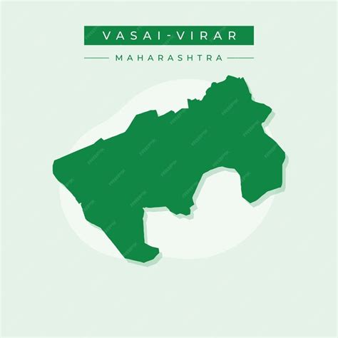 Premium Vector | Vector map of vasai virar illustration