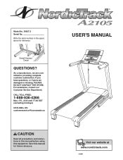 NordicTrack A2105 Treadmill Manual