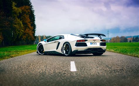 White sport car, Lamborghini Aventador, Lamborghini, car HD wallpaper ...