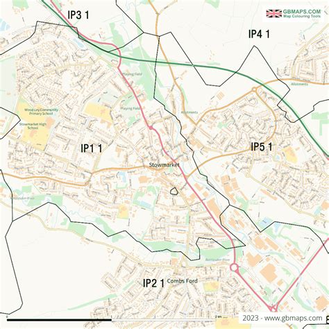 STOWMARKET of SUFFOLK_COUNTY Files. GIS Tools and Software Vector Street Map