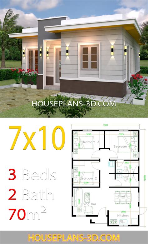 Plans for houses of 7 meters in front – How to Organize the House | Planos de casas sencillas ...