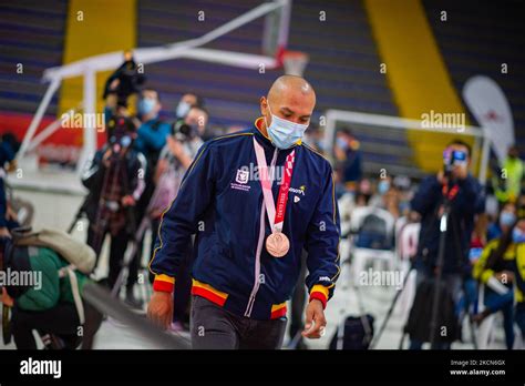 Diego Dueñas, Paracycling bronze medallist during a welcoming event to Colombia's Paralympic ...