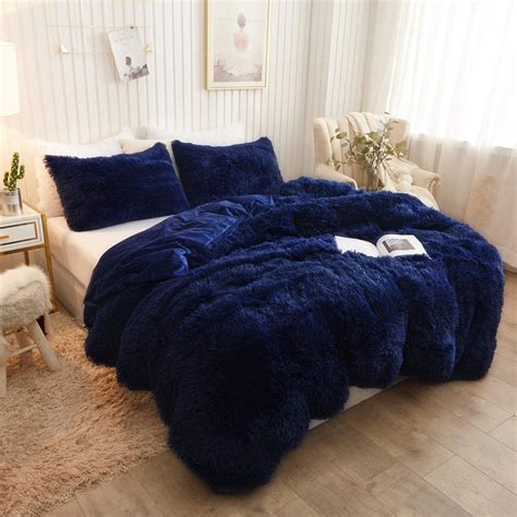 XeGe Plush Shaggy Duvet Cover Set Luxury Ultra Soft Crystal Velvet Bedding Sets | eBay