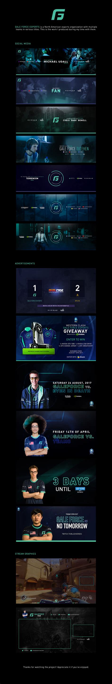 Gale Force Esports on Behance