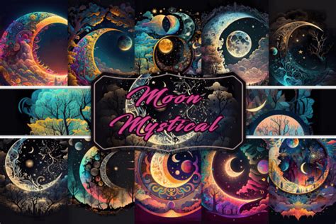 Moon Mystical Background Graphic by Pamilah · Creative Fabrica