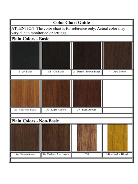 Hair Color Chart Template - 6 Free Templates in PDF, Word, Excel Download