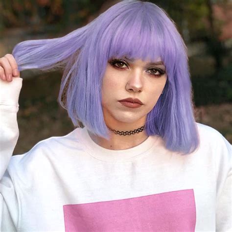 Short Straight Purple Hair: Get Inspired by These Bold and Vibrant ...