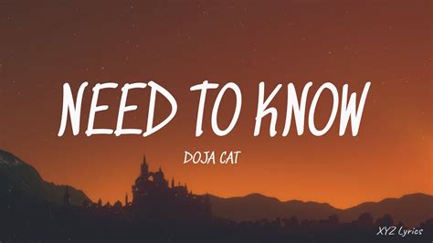 Doja Cat - Need To Know (Lyrics) - YouTube