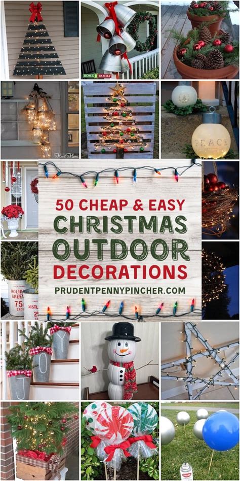 50 Cheap & Easy Outdoor Christmas Decorations - Prudent Penny Pincher