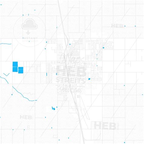 Delano, California, United States, PDF vector map with water in focus ...